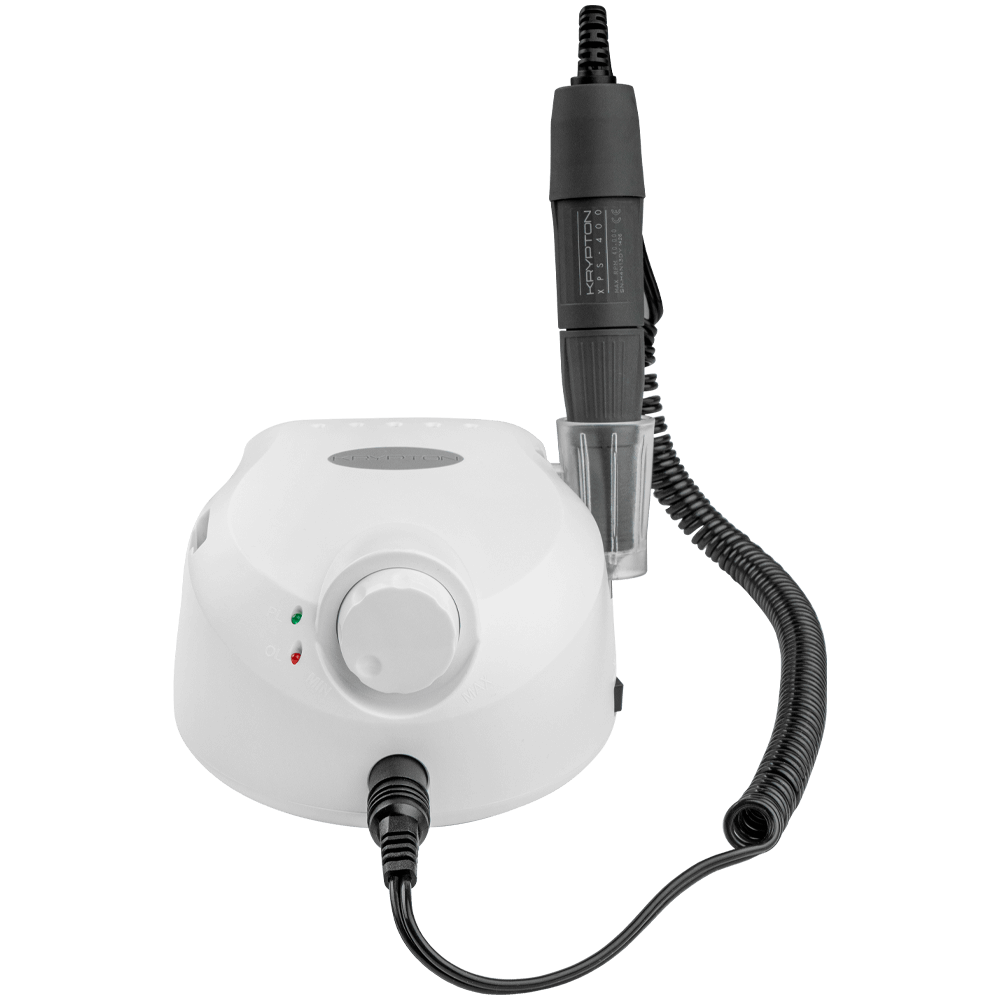 KRYPTON XPS-400 WHITE/GRAY Professional Nail Drill – 65W and 40,000 RPM for Manicure and Pedicure